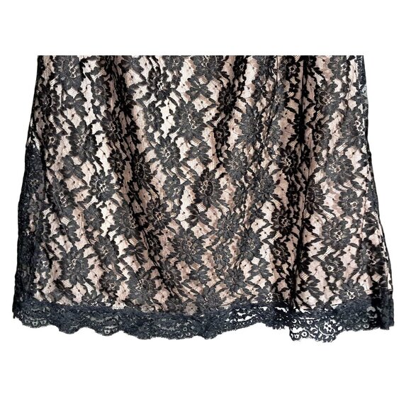 Vintage Vanity Fair Slip Skirt Womens Size M Black Lace Half Slip Lingerie Under - Picture 3 of 12